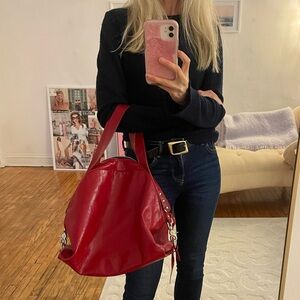 100% Patent Leather Red Purse - Fun & perfect for a spot of color & travel